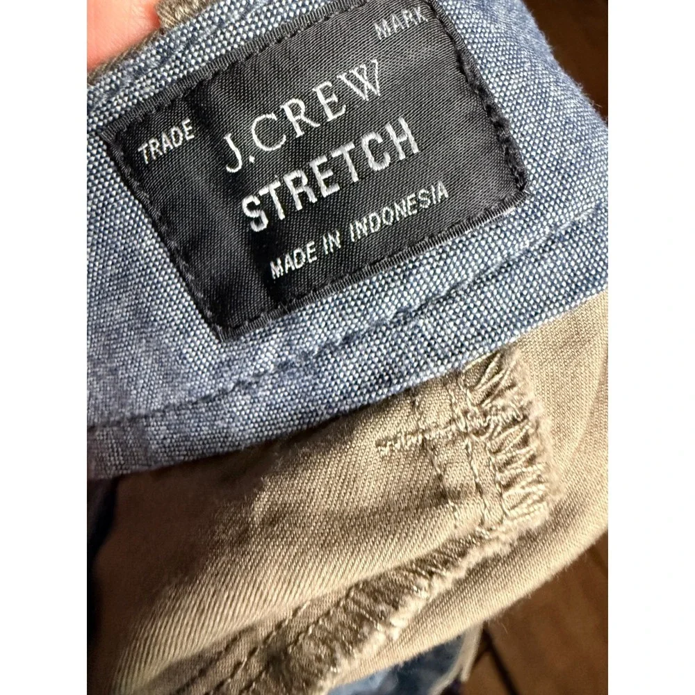 J. Crew Stretch Chino Shorts Mens 32 Khaki Green 9 Inch Inseam C8937 Summer 2021